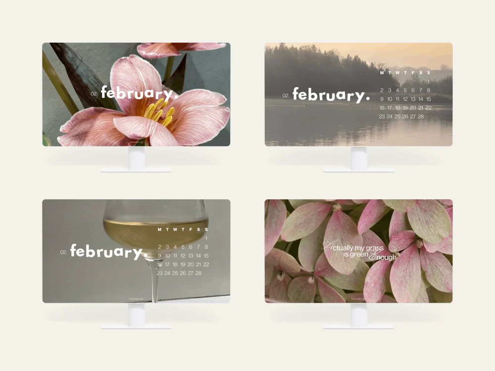 fonds d'écran mensuels Février 2026